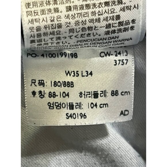 Levi’s 501 Jeans Mens 35x34 Blue Denim Button Fly Made in Egypt Used - Picture 13 of 15